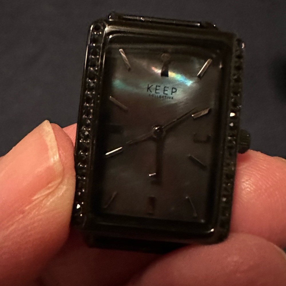 Keep Collective Black Rectangular Time Key Slide … - image 1